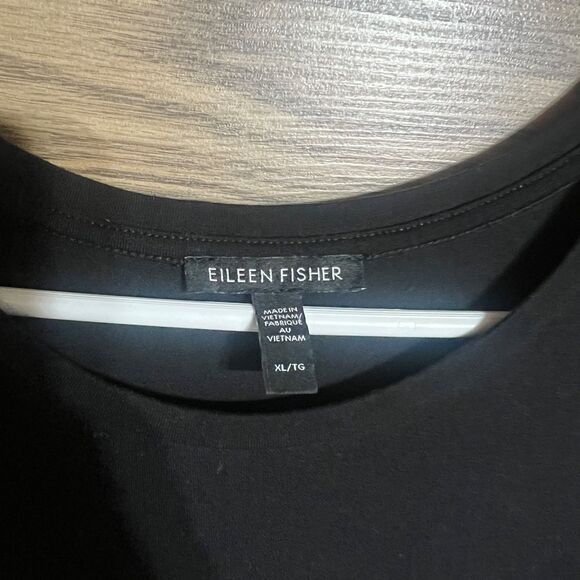 EILEEN FISHER  Sleeveless Shift Dress XL Black Wardrobe Staple - Picture 4 of 10